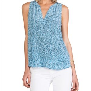 Joie Textual Dot Printed Silk Tank